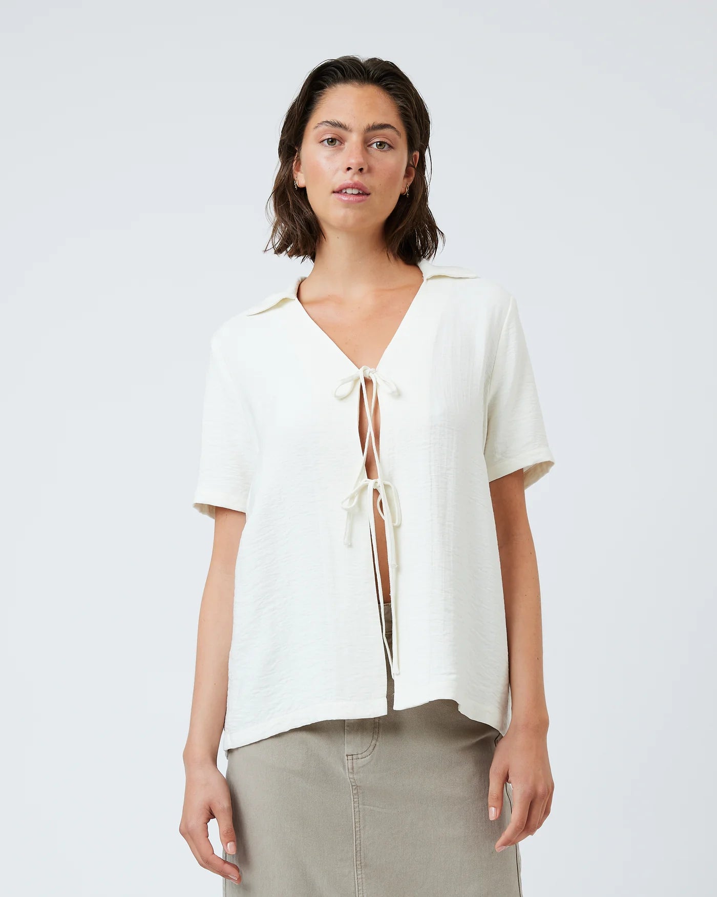 BLOUSE A NOEUDS BLANCHES BERTINAS Ecume Store